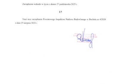 Zmiana godzin pracy PINB Bochnia